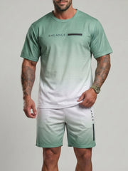 Ensemble haut dégradé short, vue de trois-quarts