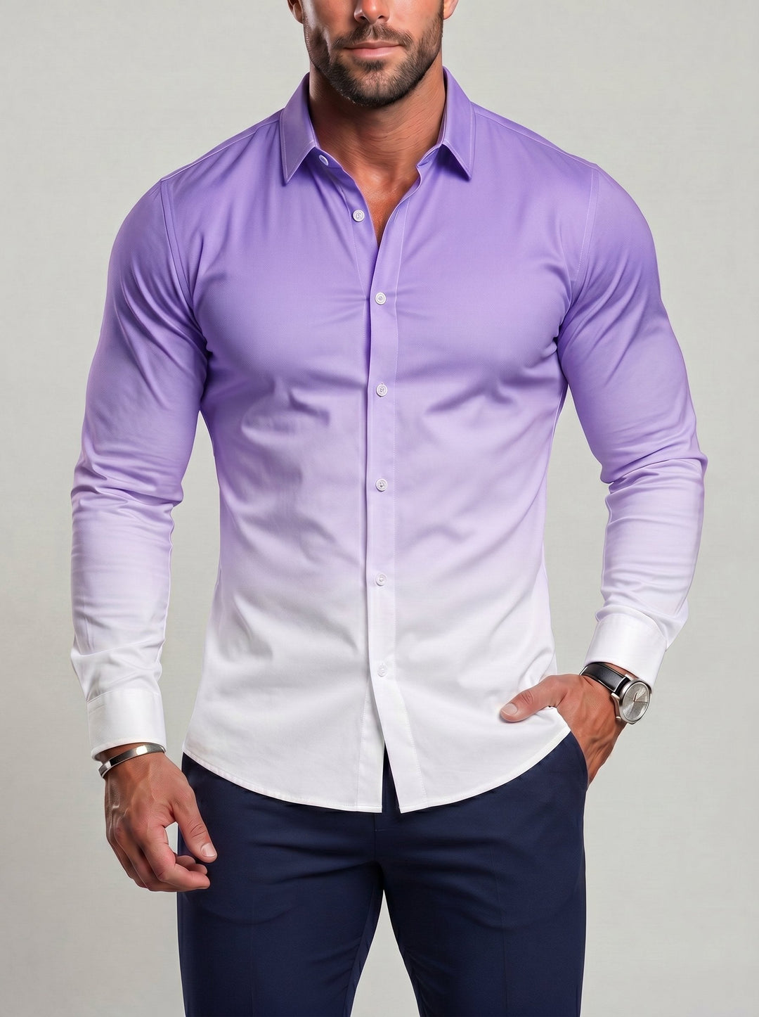 Chemise dégradée coupe ample