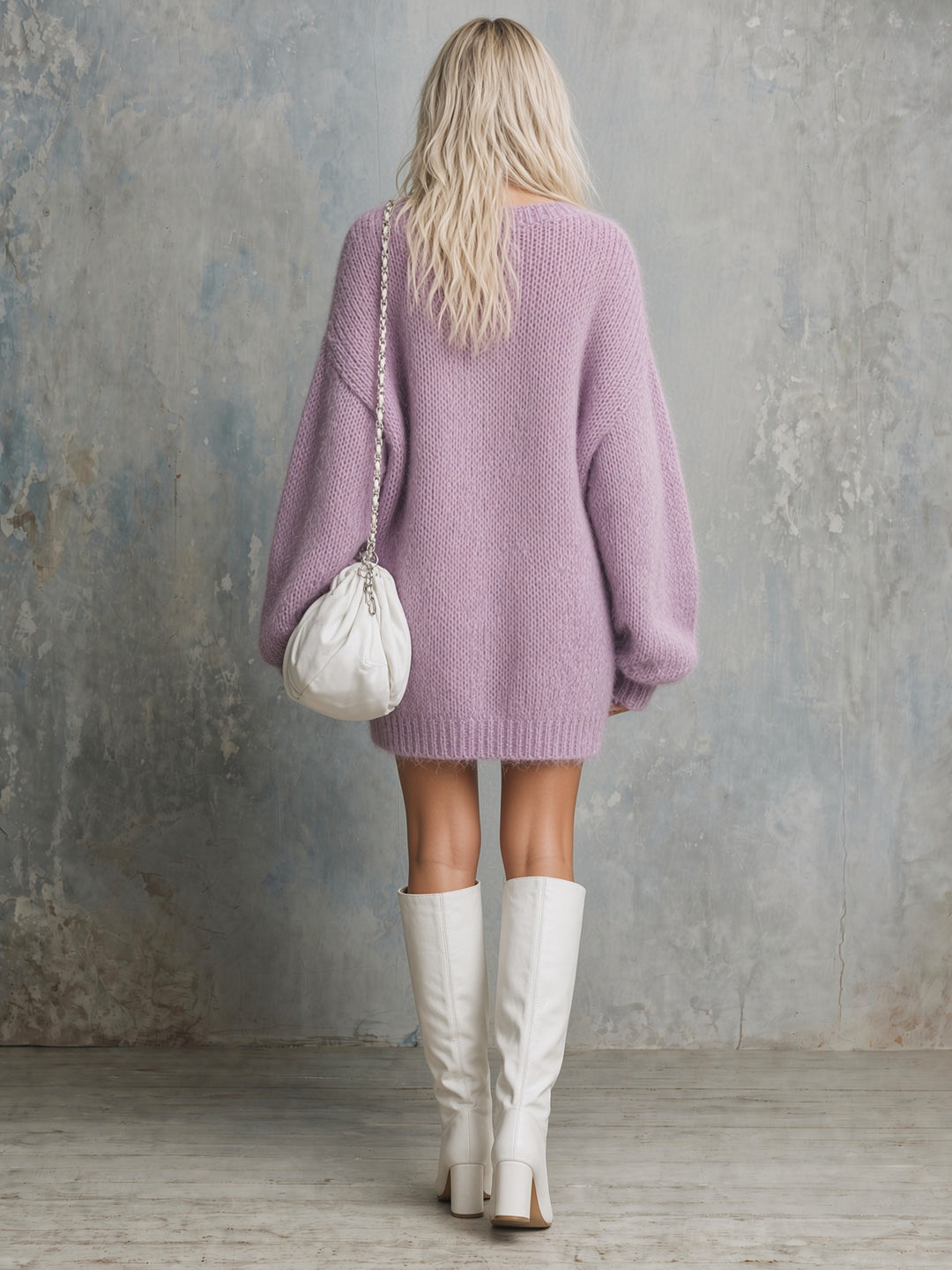 Robe-pull motif étoile — vue de dos. Soniel Paris.