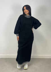 Robe pull longue noire — 3/4