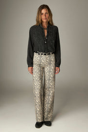Pantalon large imprimé