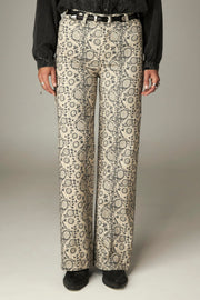 Pantalon large imprimé