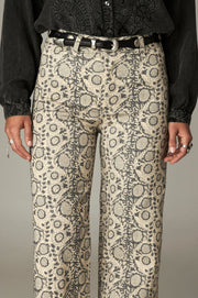Pantalon large imprimé