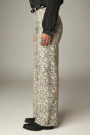 Pantalon large imprimé