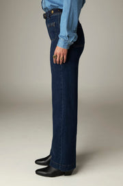 Pantalon large taille haute