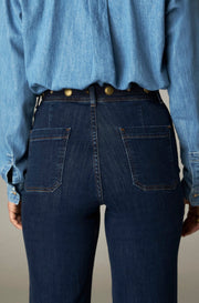 Pantalon large taille haute