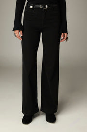 Pantalon large à taille haute