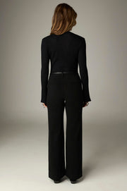 Pantalon large à taille haute