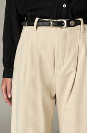 Pantalon plissé taille haute