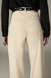 Pantalon plissé taille haute