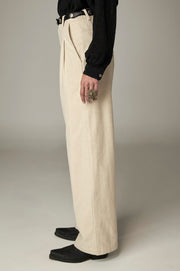 Pantalon plissé taille haute