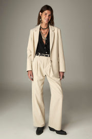 Pantalon plissé taille haute