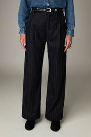 Pantalon tailleur rayé