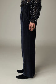 Pantalon en velours brodé