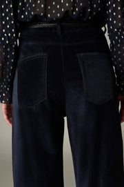 Pantalon en velours brodé