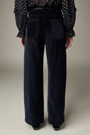 Pantalon en velours brodé