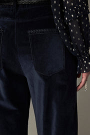 Pantalon en velours brodé