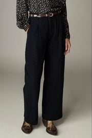 Pantalon large à plis