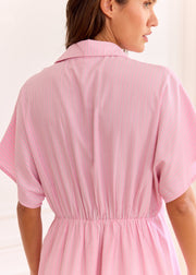 Robe rayée esprit chemise