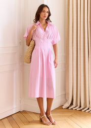 Robe rayée esprit chemise