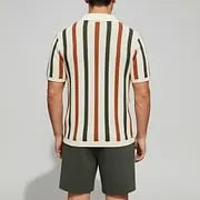 Ensemble polo rayé short — vue portée de dos