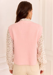 Pull rose Diego — vue portée de dos