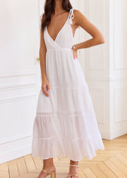 Robe longue blanche dos nu