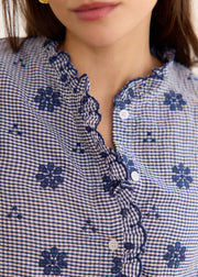 Chemise vichy marine