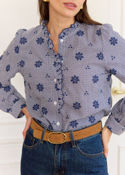 Chemise vichy marine
