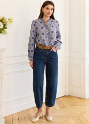 Chemise vichy marine