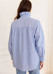 Chemise rayée bleue