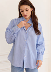 Chemise rayée bleue
