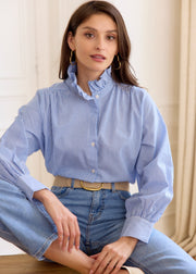 Chemise rayée bleue