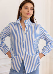 Chemise rayée bleue