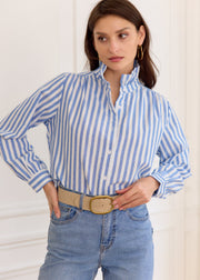 Chemise rayée bleue