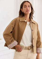 Veste trench courte camel