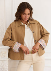 Veste trench courte camel