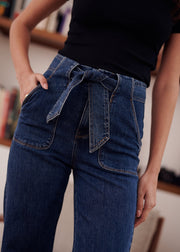 Jean coupe droite ceinture amovible