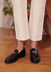 Jean droit taille haute brut
