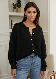 Gilet noir coupe loose