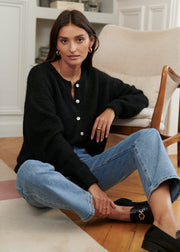 Gilet noir coupe loose