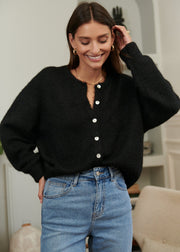 Gilet noir coupe loose