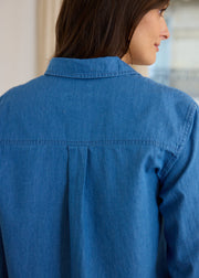 Chemise effet denim