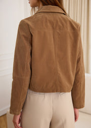 Veste courte effet daim
