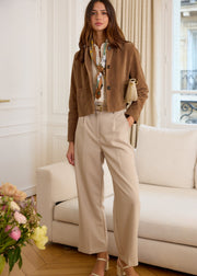 Veste courte effet daim
