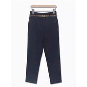 Pantalon en laine Victoire noir, pièce seule, vue de face