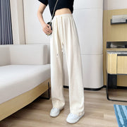 Pantalon doublé polaire Ursule ivoire, vue portée de face