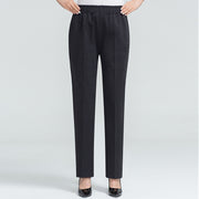 Pantalon Héloïse grande taille noir, vue portée de face