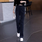 Pantalon doublé polaire Rosalie noir, vue portée de face