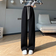 Pantalon doublé polaire Ursule noir, vue portée de face